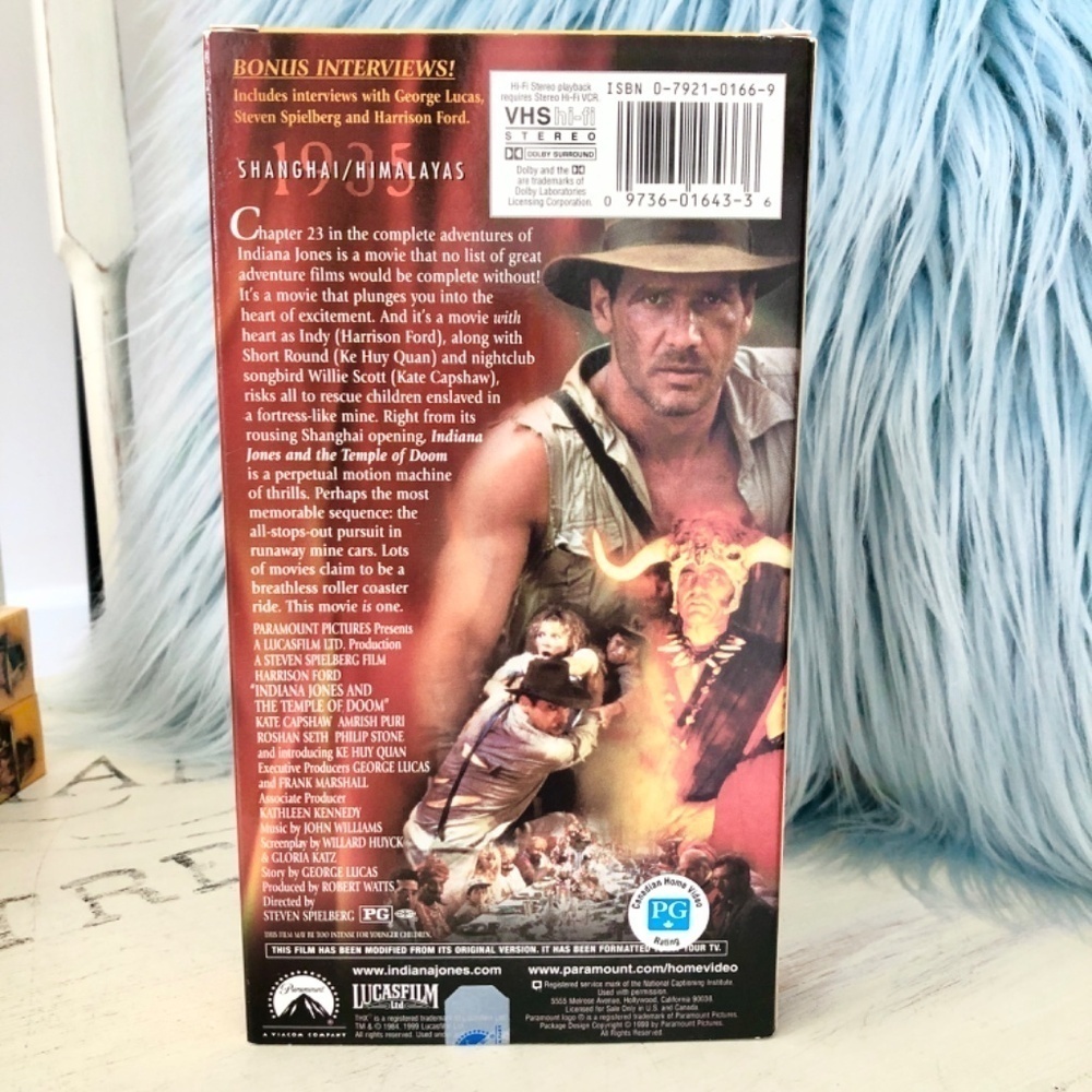 Indiana Jones,‎ VHS, Trilogy, 3 Movie, Box Set, Vintage, 1999, Good Condition - Picture 7 of 16